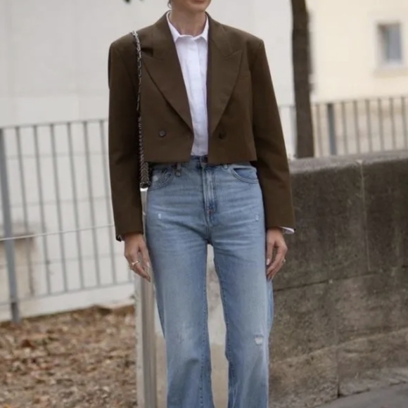 OLD NAVY Cropped two-button jacket [NWOT] - Picture 3 of 12